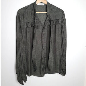 Promod Tie Neck Long Sleeve Blouse